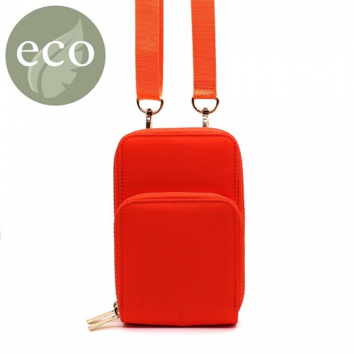 Recycled Nylon Vibrant Orange Phone Bag by Peace of Mind